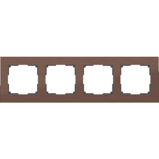 Рамка на 4 поста (коричневый алюминий) WL11-Frame-04