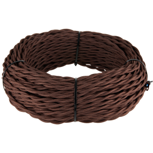 Ретро кабель витой 3х2,5 (коричневый) Ретро кабель витой 3х2,5 (коричневый)