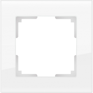 Рамка на 1 пост (белый,стекло) WL01-Frame-01