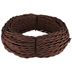Ретро кабель витой 2х1,5 (коричневый) Ретро кабель витой 2х1,5 (коричневый)