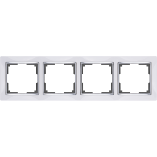 Рамка на 4 поста (белый) WL03-Frame-04-white