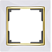 Рамка на 1 пост (белый/золото) WL03-Frame-01-white-GD