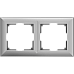 Рамка на 2 поста (серебряный) WL14-Frame-02