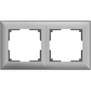 Рамка на 2 поста (серебряный) WL14-Frame-02