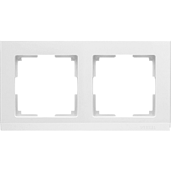Рамка на 2 поста (белый) WL04-Frame-02-white