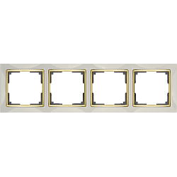 Рамка на 4 поста (слоновая кость/золото) WL03-Frame-04-ivory-GD