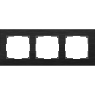 Рамка на 3 поста (черный алюминий) WL11-Frame-03