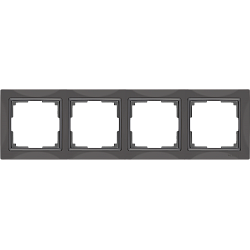 Рамка на 4 поста (серо-коричневый, basic) WL03-Frame-04