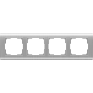 Рамка на 4 поста (серебряный) WL12-Frame-04
