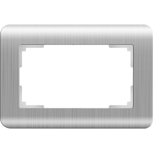 Рамка для двойной розетки (серебряный) WL12-Frame-01-DBL