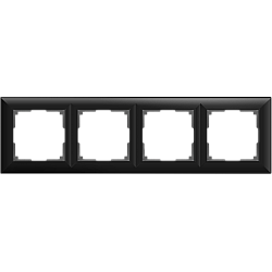 Рамка на 4 поста (черный матовый) WL14-Frame-04