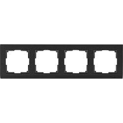 Рамка на 4 поста (черный) WL04-Frame-04-black