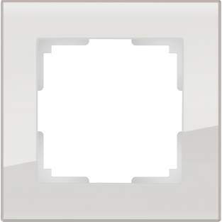 Рамка на 1 пост (дымчатый,стекло) WL01-Frame-01