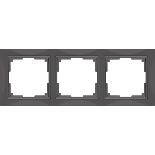 Рамка на 3 поста (серо-коричневый, basic) WL03-Frame-03