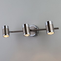 Настенный светильник с поворотными плафонами 20058/3 перламутровый сатин